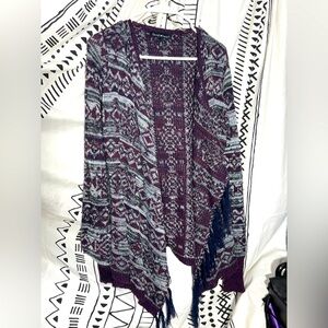 Purple knit cardigan